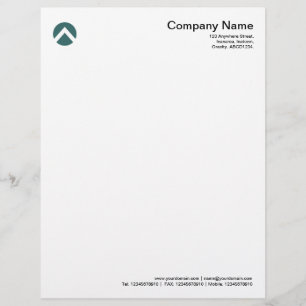 Circled Chevron - Moss Green Personalized Letterhead