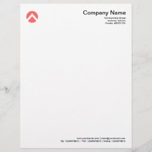 Circled Chevron - Tropical Pink Personalized Letterhead