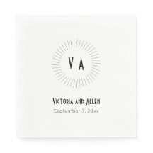 Circled Monogram with Name and Date Wedding