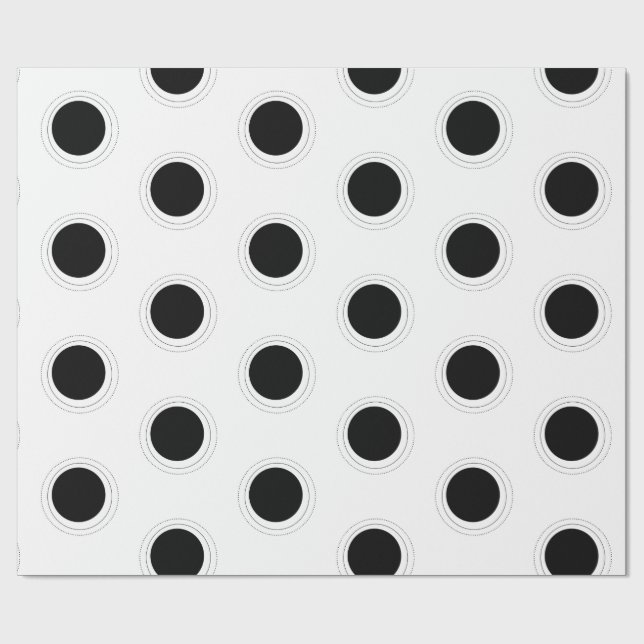 Circled Polka Dots Wrapping Paper (Flat)