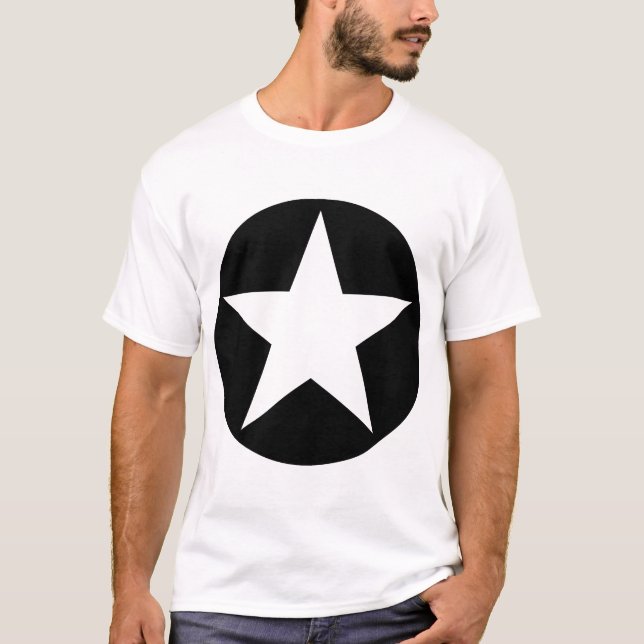 Circled Star - Black T-Shirt (Front)
