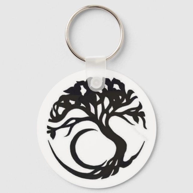 circled-tree key ring (Front)