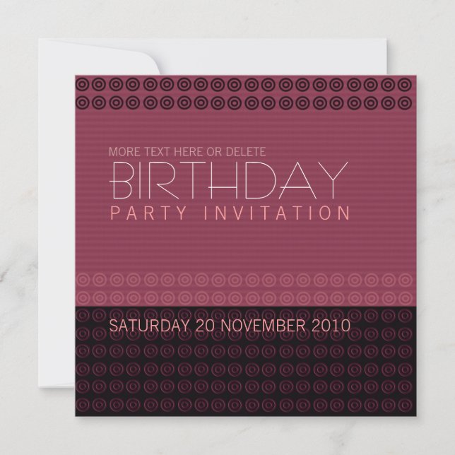 CirclenStripez All Occasion Party Invitation (Front)