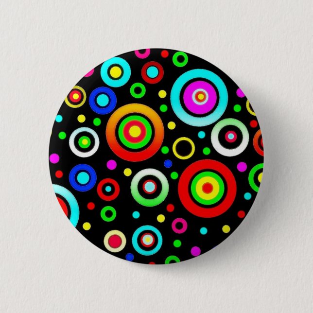 Circles 6 Cm Round Badge (Front)