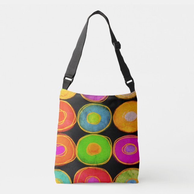 Circles Abstract Art  Crossbody Bag (Front)