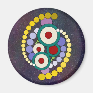 Circles Abstract Artwork Magnet