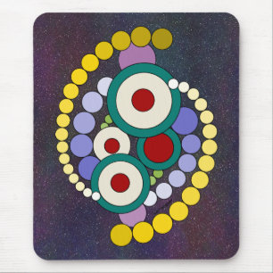 Circles Abstract Artwork Mouse Mat