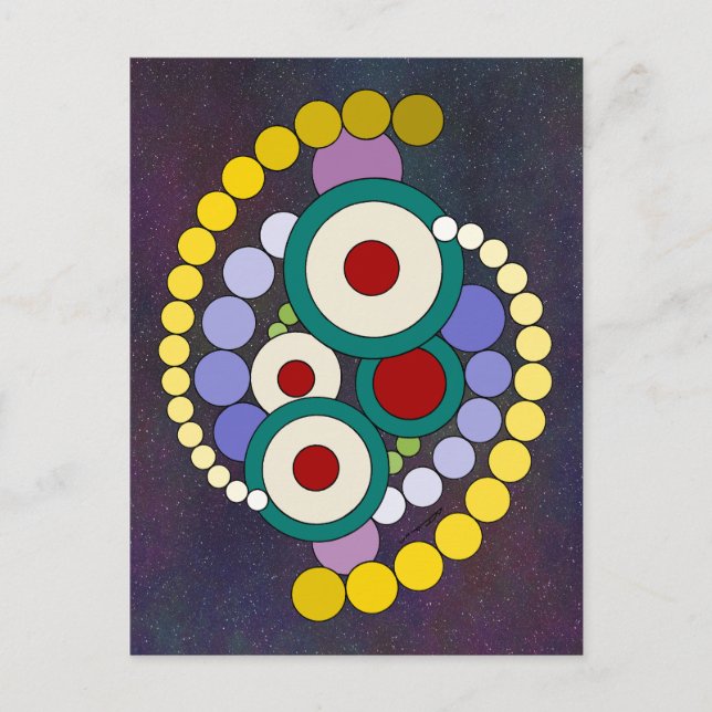 Circles Abstract Artwork Postcard (Front)