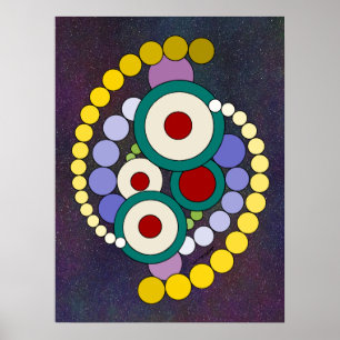 Circles Abstract Artwork Poster