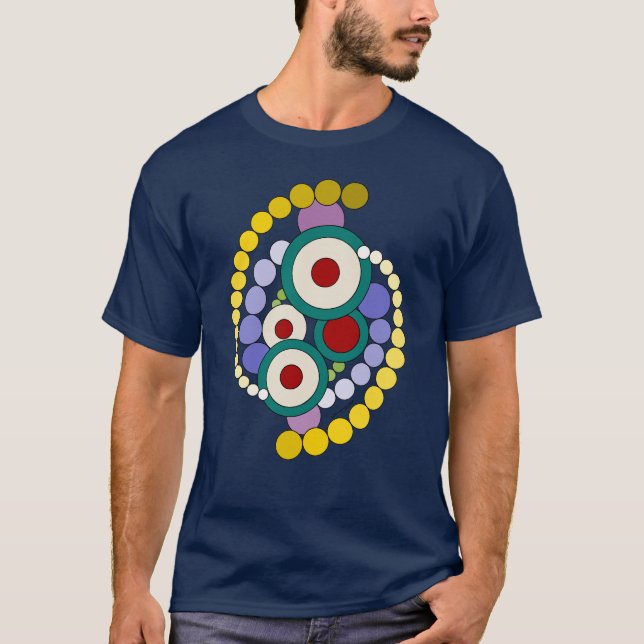 Circles Abstract Artwork T-Shirt (Front)