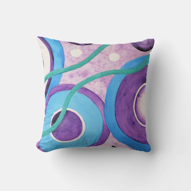 Circles Abstract pattern Cushion (Front)