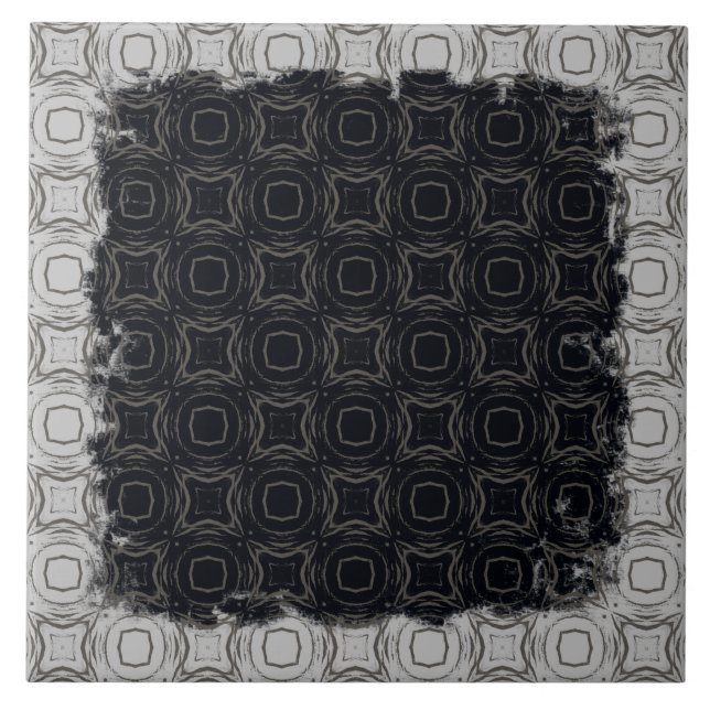 Circles and Diamonds in Bronze Pattern Tile (Front)