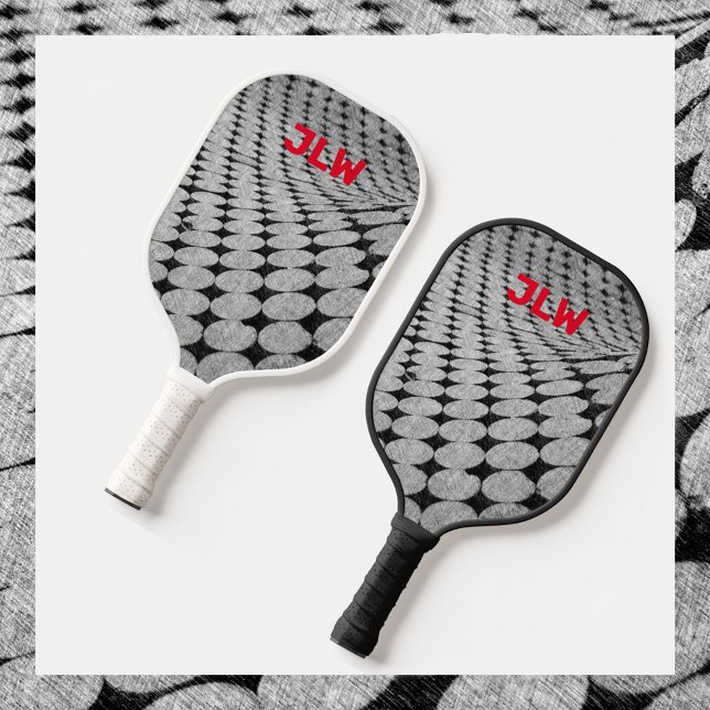Circles and Diamonds Pattern Optical Illusion Pickleball Paddle (Creator Uploaded)