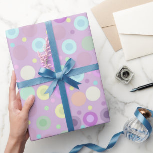 Circles and Dots Pastel Soft Cosy Colours Wrapping Paper