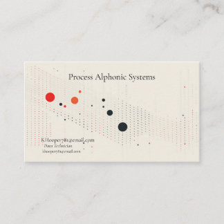 Circles and lines in black and red business card