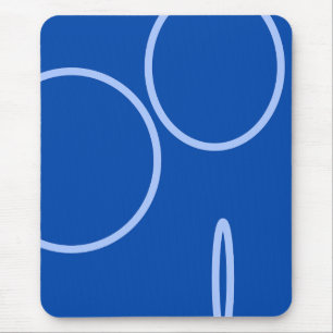 Circles and Loop on Blue Mouse Mat