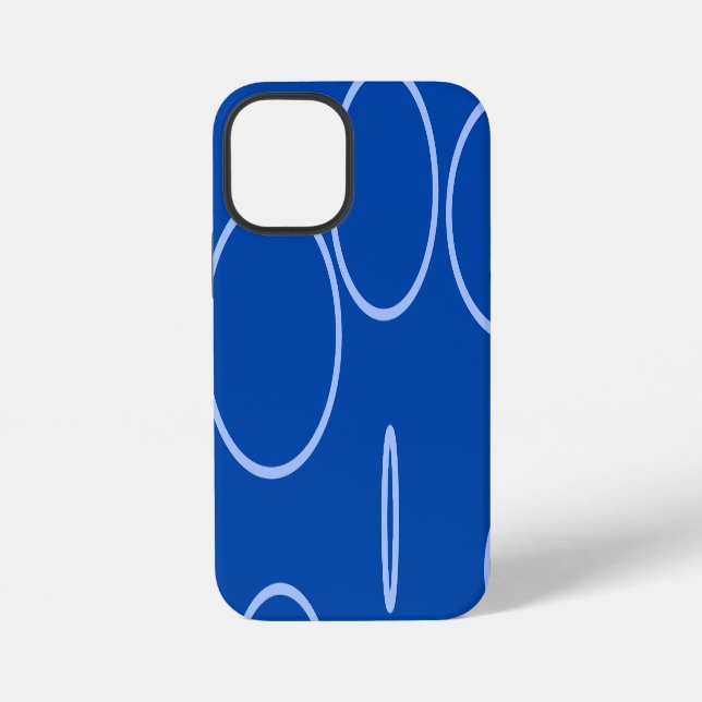 Circles and Loop on Blue Phone Case (Back)