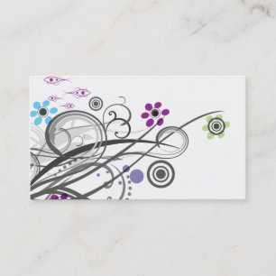 Circles and Loops Retro Business Profile Cards
