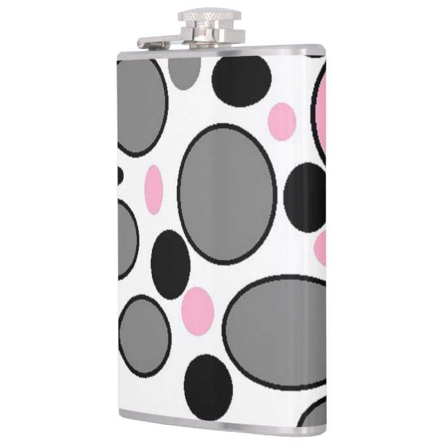 CIRCLES AND OVALS HIP FLASK (Left)