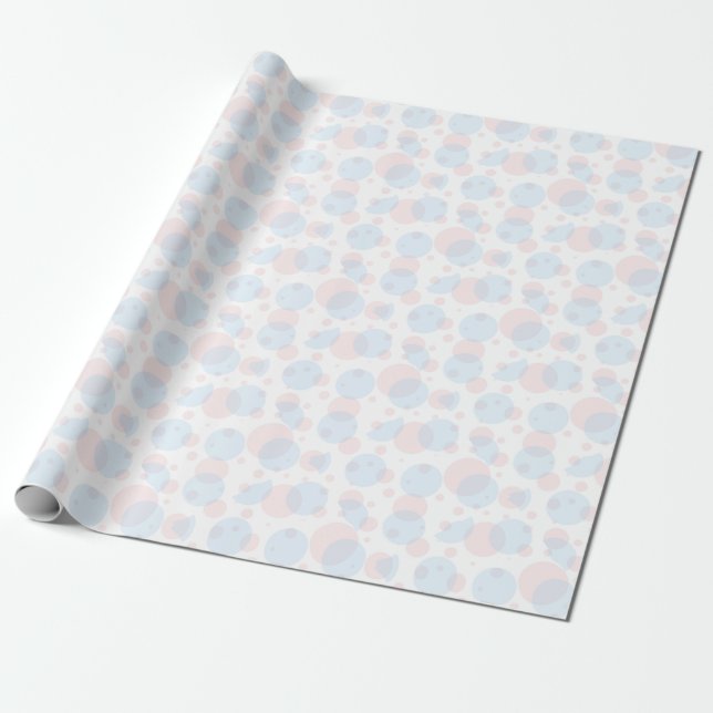 Circles and Polka Dots Wrapping Paper (Unrolled)