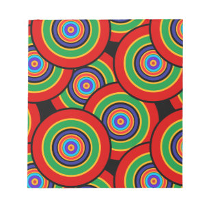 Circles and rings retro notepad