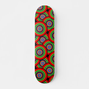 Circles and rings retro skateboard