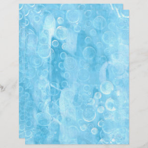 Circles and spheres on light blue paper sheets