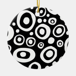Circles and Spots 04 Ceramic Tree Decoration