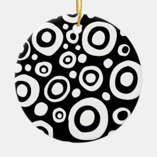 Circles and Spots 05 Ceramic Tree Decoration