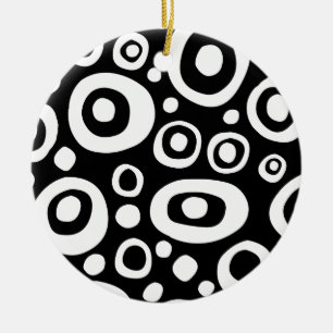 Circles and Spots 06 Ceramic Tree Decoration