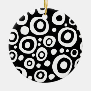 Circles and Spots 07 Ceramic Tree Decoration