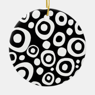 Circles and Spots 07 Ceramic Tree Decoration