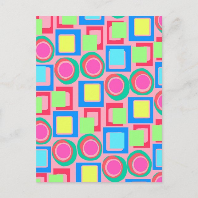 Circles and Squares Postcard (Front)