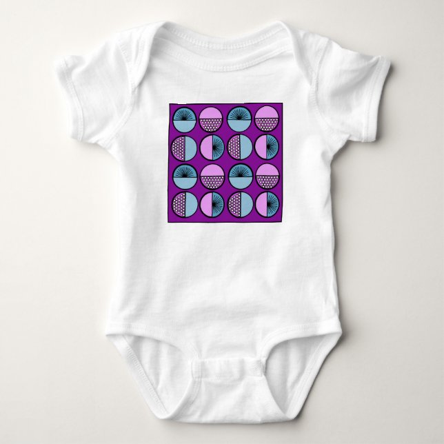 Circles and Stars Baby Bodysuit (Front)