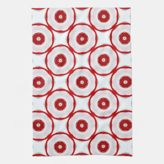 Circles and Stars for the Holidays Tea Towel
