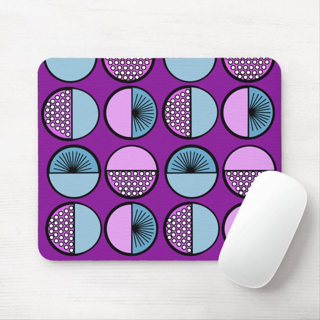 Circles and Stars Mouse Mat (With Mouse)