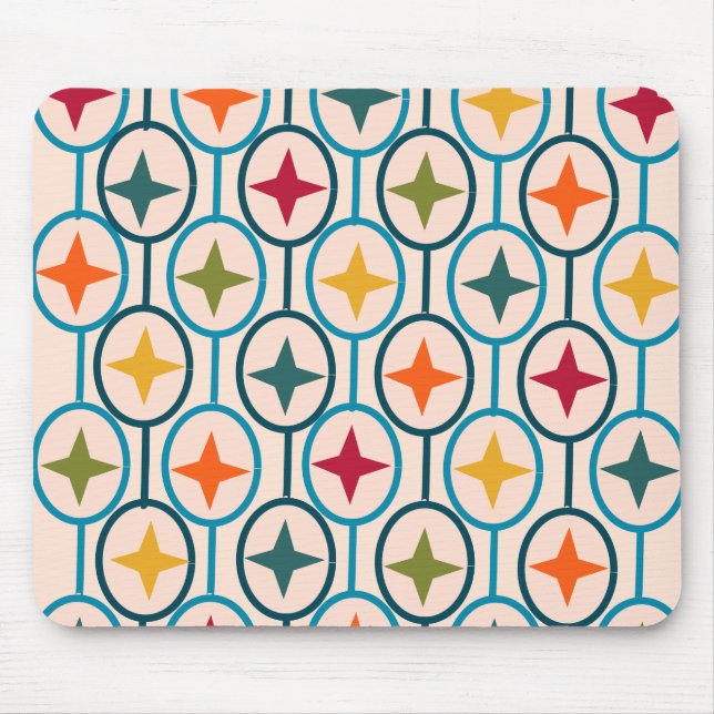 Circles and Stars Mouse Mat (Front)