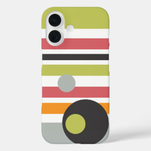 circles and stripes bold modern iPhone 16 case