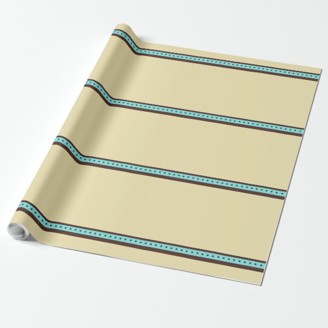 Circles and stripes pattern wrapping paper (Unrolled)