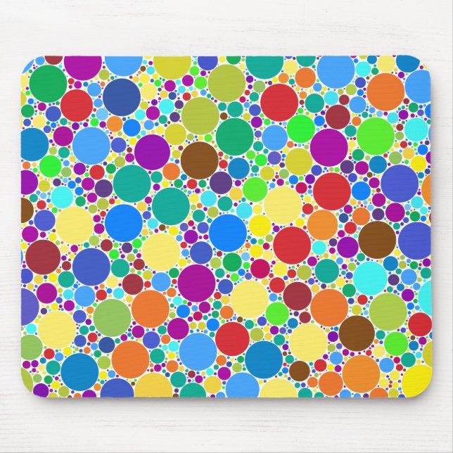 circles background mouse mat (Front)