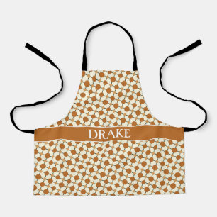 Circles Beige Orange Minimal Pattern Apron