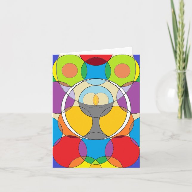 Circles Chalice Card - Rainbow (Front)