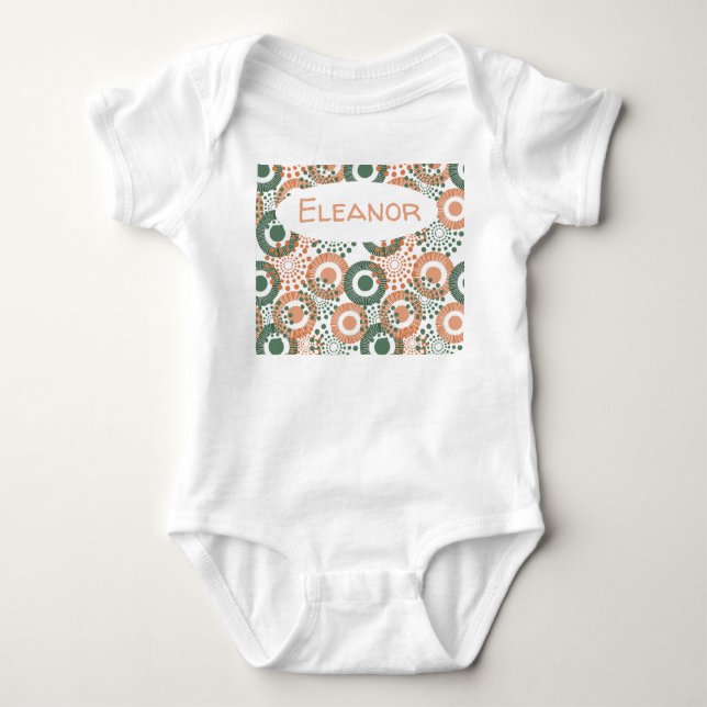Circles, Circles Everywhere Baby Bodysuit (Front)