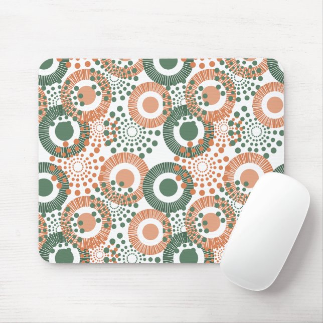 Circles, Circles Everywhere Mouse Mat (With Mouse)
