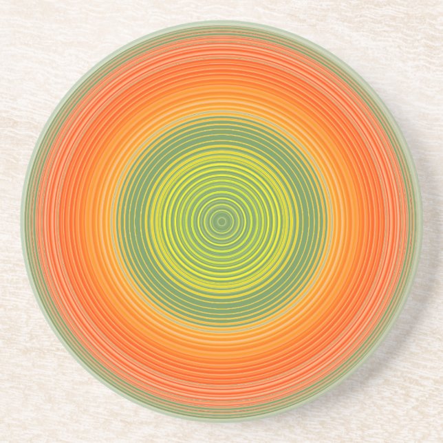 Circles - citrus colours coaster (Front)