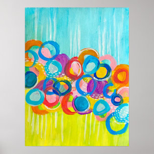 Circles Colorful Abstract Painting Print