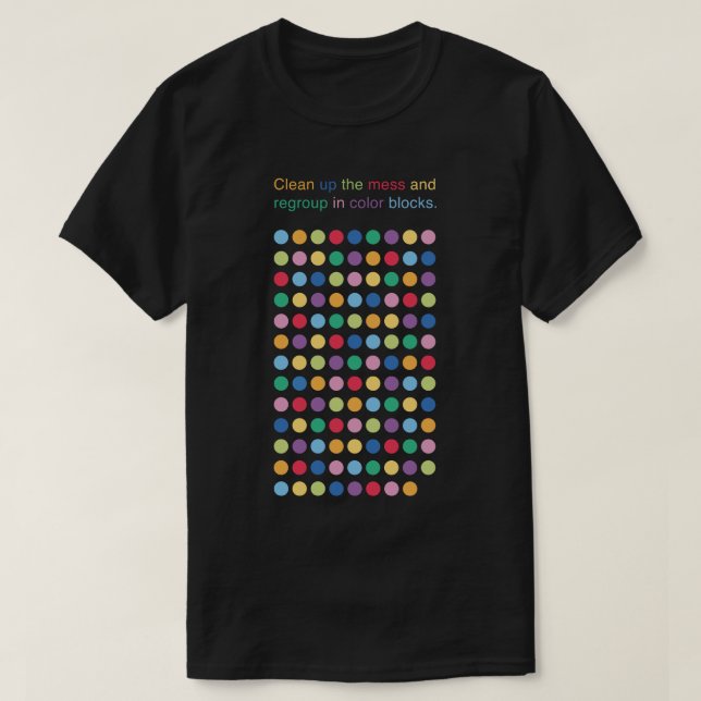 Circles Colour Grid Game  T-Shirt (Design Front)