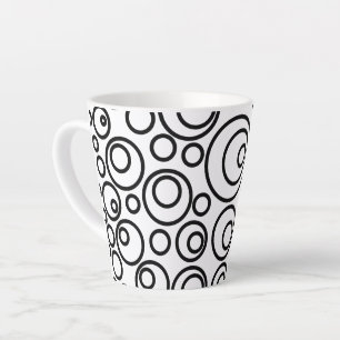 Circles Design Latte Mug