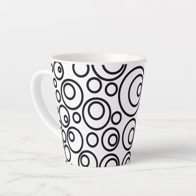 Circles Design Latte Mug (Left Angle)