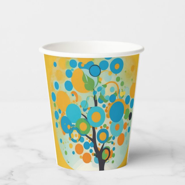 Circles design paper cups (Front)